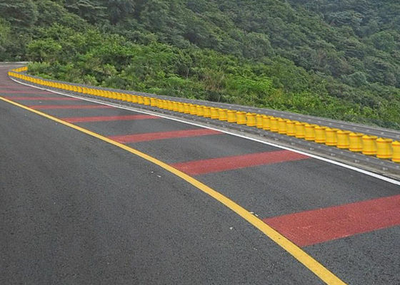 Dobra cena Żółta z czarnymi paskami, wypełniona pianką EVA, barierka rolkowa, trwała, akcesoria do barier bezpieczeństwa do zastosowań przemysłowych i budowlanych w Internecie